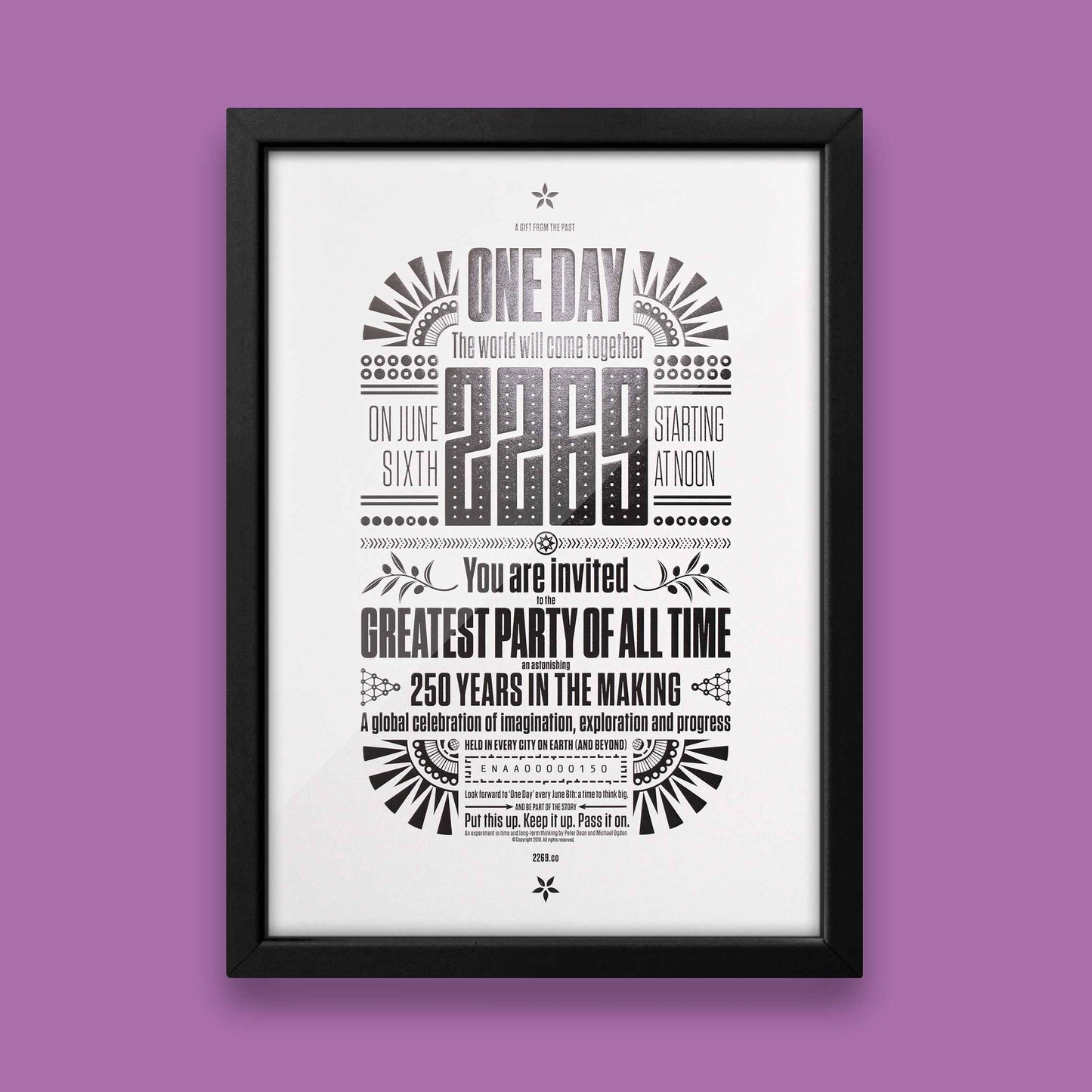 2269: A Global Celebration of Imagination, Exploration & Progress – Modern framed print