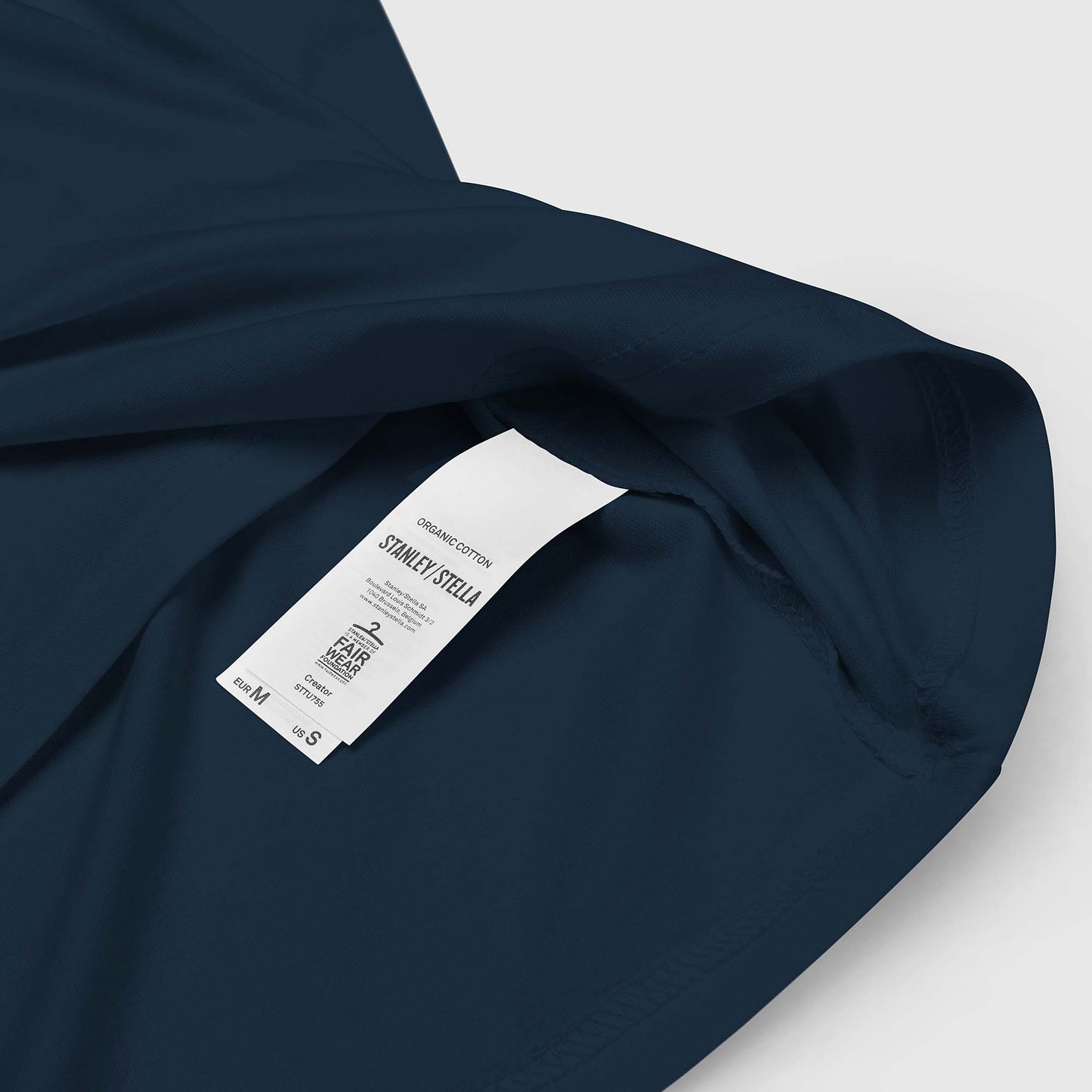 Men's navy organic cotton t-shirt with French 2269 party circle