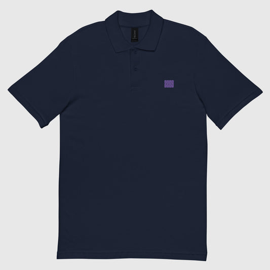 Unisex navy pique polo shirt with embroidered 2269 logo
