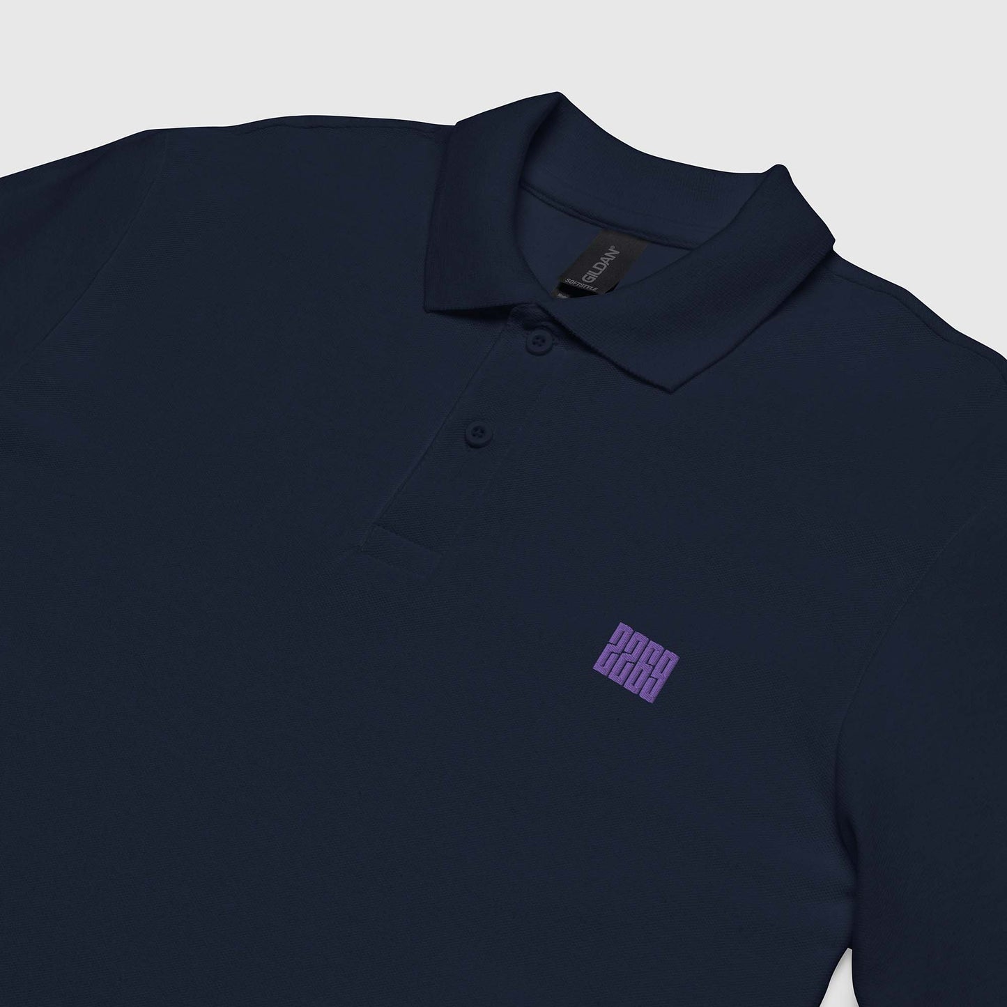 Men's navy pique polo shirt with embroidered 2269 logo